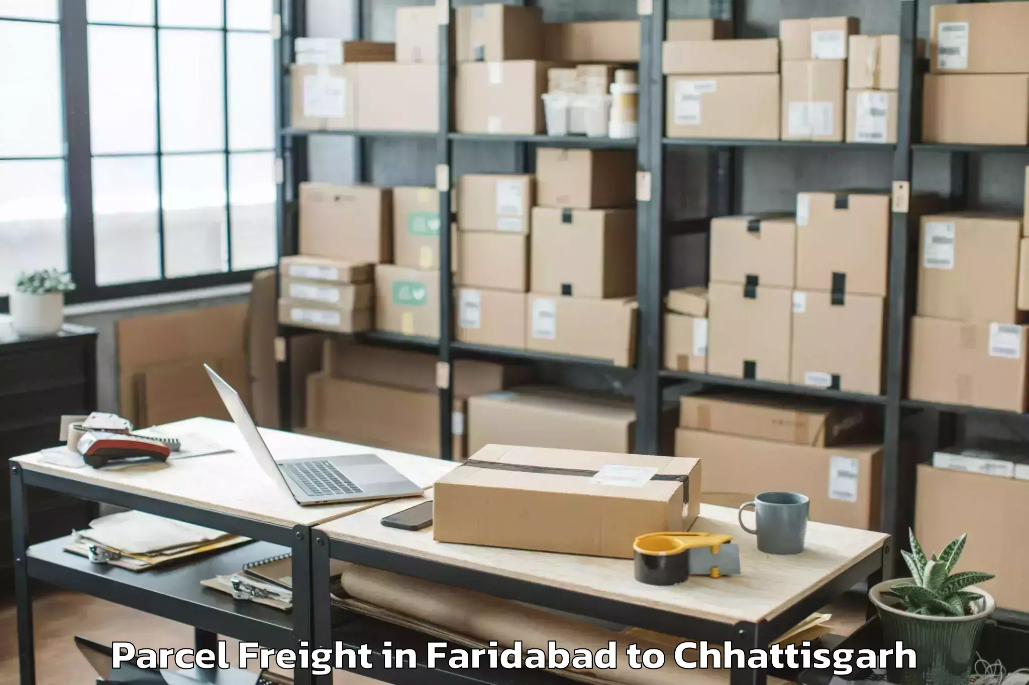 Book Your Faridabad to Jagdalpur Parcel Freight Today